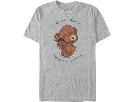 Camiseta Unisexo DEEPSTONE Admiral Ackbar Appreciation Day Star Wars brezo atlético (M)