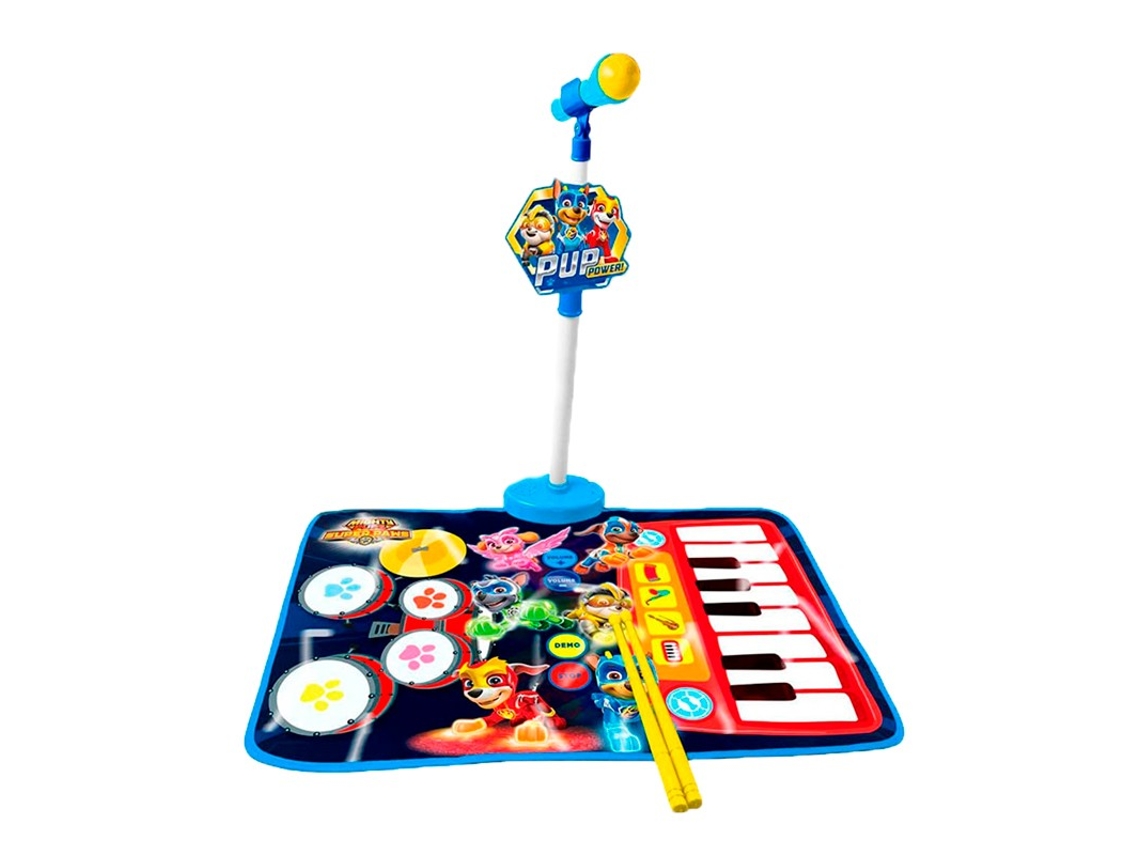 Juguete Musical PAW PATROL Alfombra Bateria Y Piano Micro Y Soporte (Edad Mínima Recomendada: 3 años)