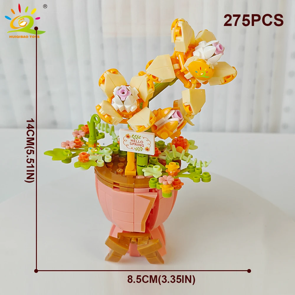 Bloque De Construcción En Miniatura Moc Flower Model Diy Eternal Bouquet