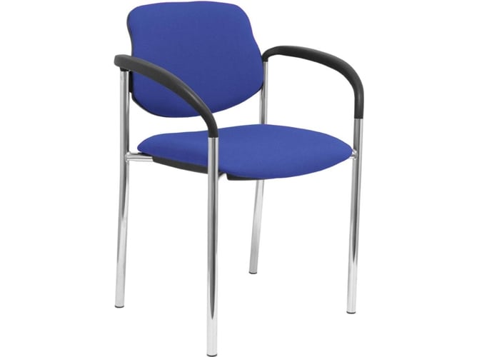 Silla de Confidente PIQUERAS Y CRESPO Villalgordo Azul y Chasis Cromo (Brazos)