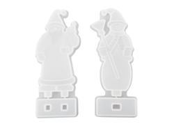 2 Moldes De Silicone Para Boneco De Neve Natal Resistente Ao Calor Para Doces E Bolo