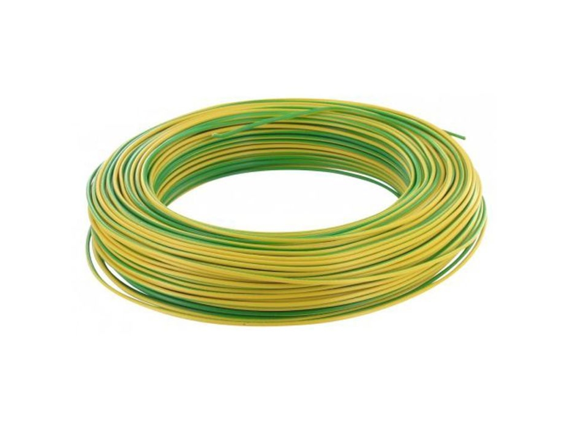 Cable De Instalación H07v U Electraline 10m 2,5mm² Amarillo Y Verde Pvc Para Circuitos Domésticos