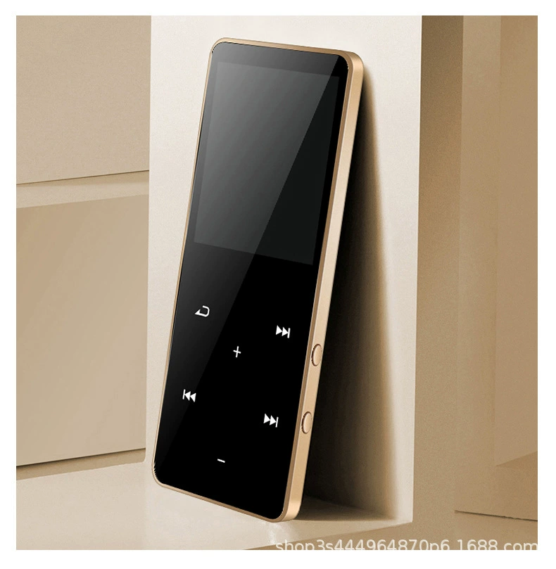 Reproductor MP3/MP4 Reproductor de casete de música sin pérdidas con Bluetooth táctil de 1,8 pulgadas 8 GB Siurn Gold