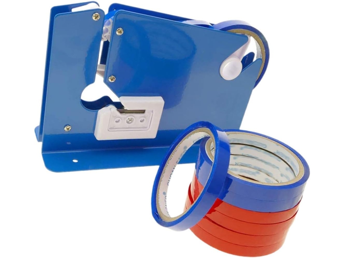 Dispensador De Cinta Adhesiva Resistente De 9 Piezas, Práctico Sellador De Bolsas Para Uso Doméstico.