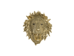 Lampara Aplique Resina Leon Dorado 38,5x28x44,5cm