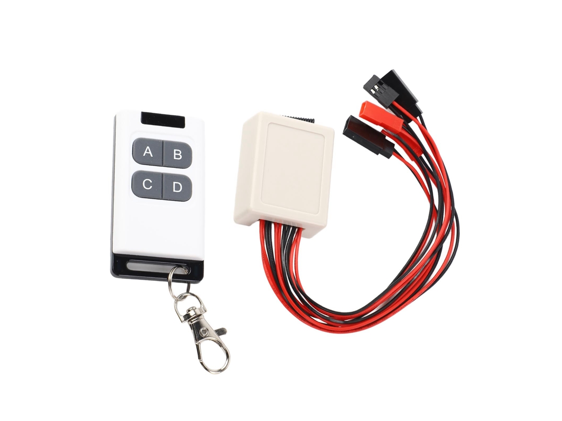 Controlador De Cabrestante Para Coche Rc De 4 Canales Con Luz De Control Remoto Para Vehículos Oruga Universales A Escala 1/10.