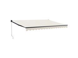 Maison Exclusive - Toldo Retráctil Aluminio Y Tela Color Crema 4,5x3 M