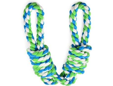 Juguete de cuerda para perros grandes, juguete para perros Tug of War con 2 asas, ideal para la salud dental de los perros