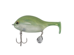 Lure Soft Bait Pvc Flexible Con Secuenciales Para Agua Salada Y Ríos Color Verde