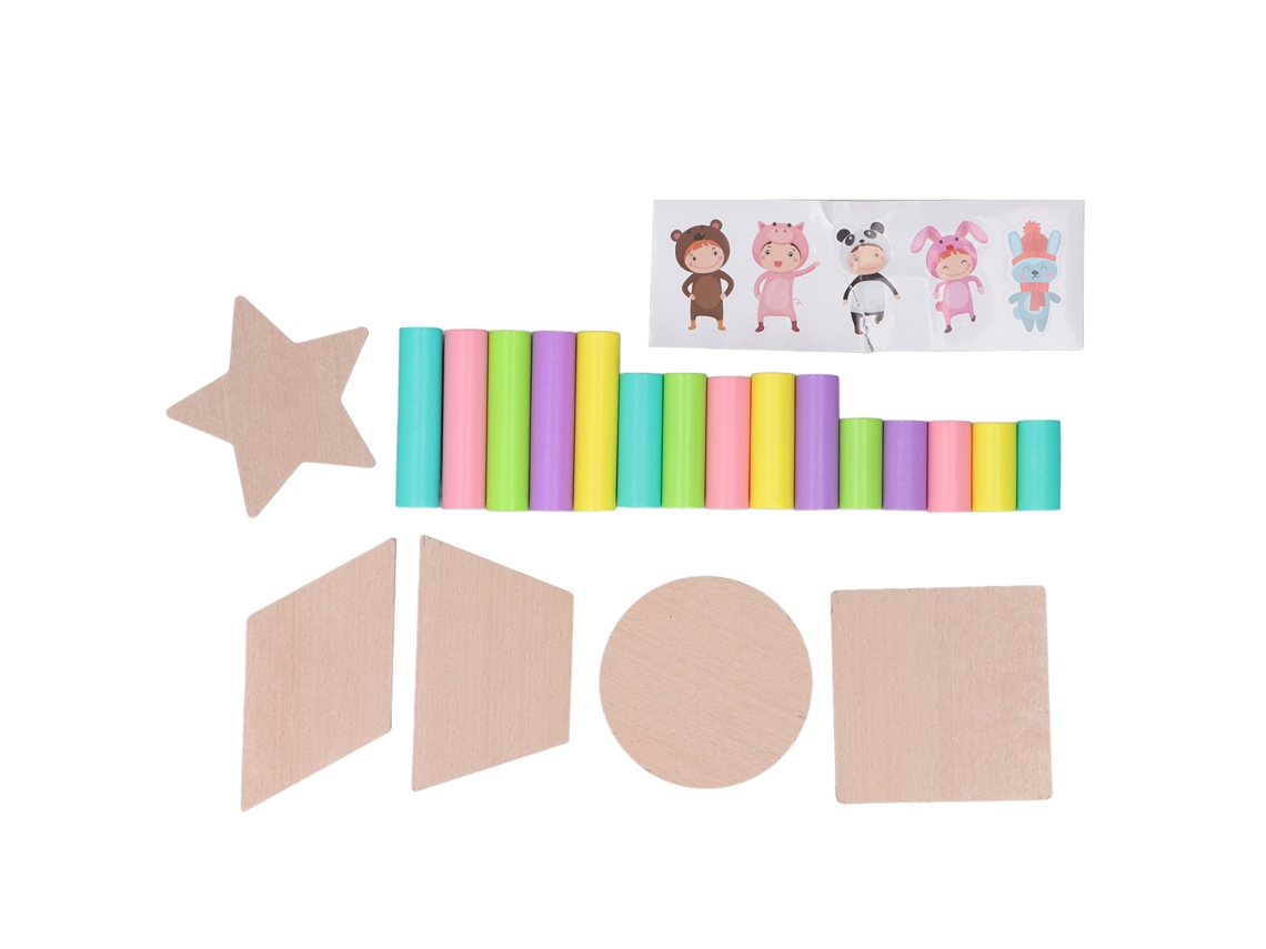 Ats-juego De Apilar Torre De Madera Bloques Montessori Educatsivos Juego De Mesa Infantil