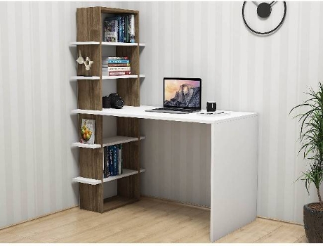 Escritorio Homemania Madelon blanco y 120x60x151.8cm tablero de aglomerado pvc factory