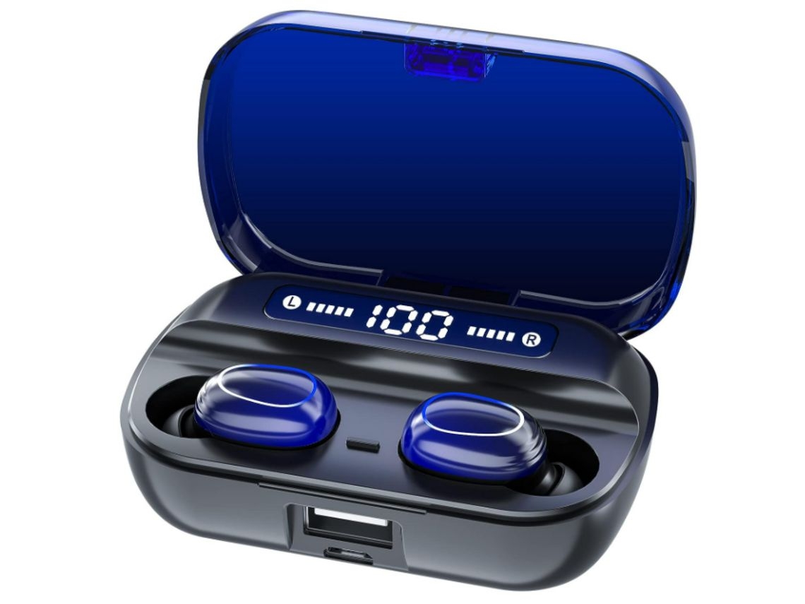 YEMAESRE Auriculares supraaurales Bluetooth con cancelación de ruido Azul