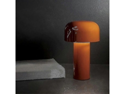 Lámpara De Mesa Led Recargable Con Forma De Hongo, 3w, 3 Niveles De Luz, Metal, Luz Nocturna Roja.