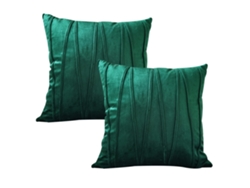 Juego De 2 Fundas De Almohada Decorativas Azul Marino, 45 X 45 Cm