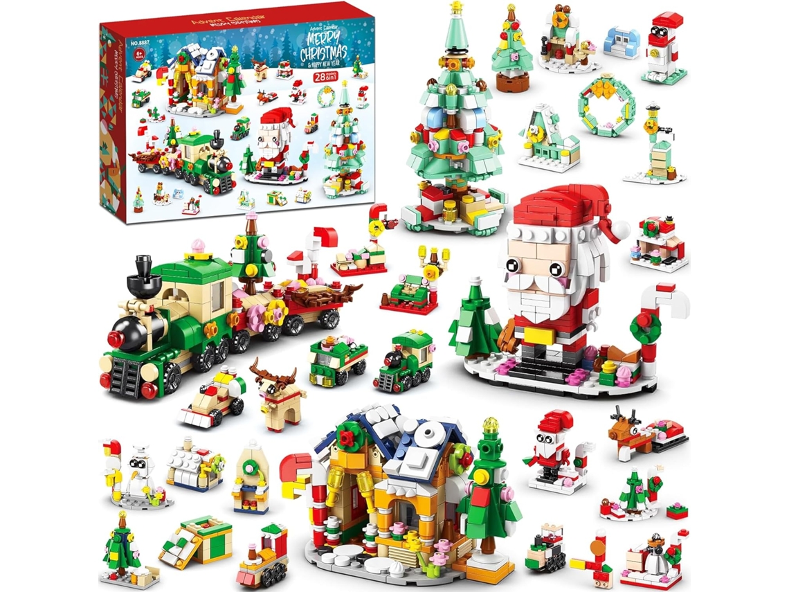 Calendario de Adviento Chrui con 24 bloques de construcción, regalo para niños de 3 a 8 años (02)