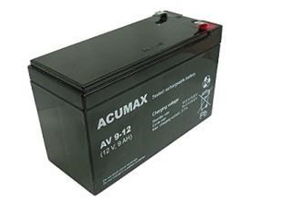 Bateria 12v 9ah Vrla Av9 12 T2 Acumax Emu