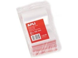 Pack 100 Bolsas de Autocierre Transparentes APLI 80 x 120 mm