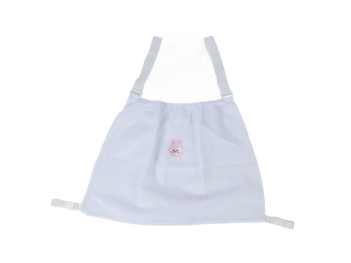 Bolsa De Malla Multifuncional Para Colgar En El Cochecito Del Bebé, Con Gran Capacidad Y Diseño De Conejo Blanco.