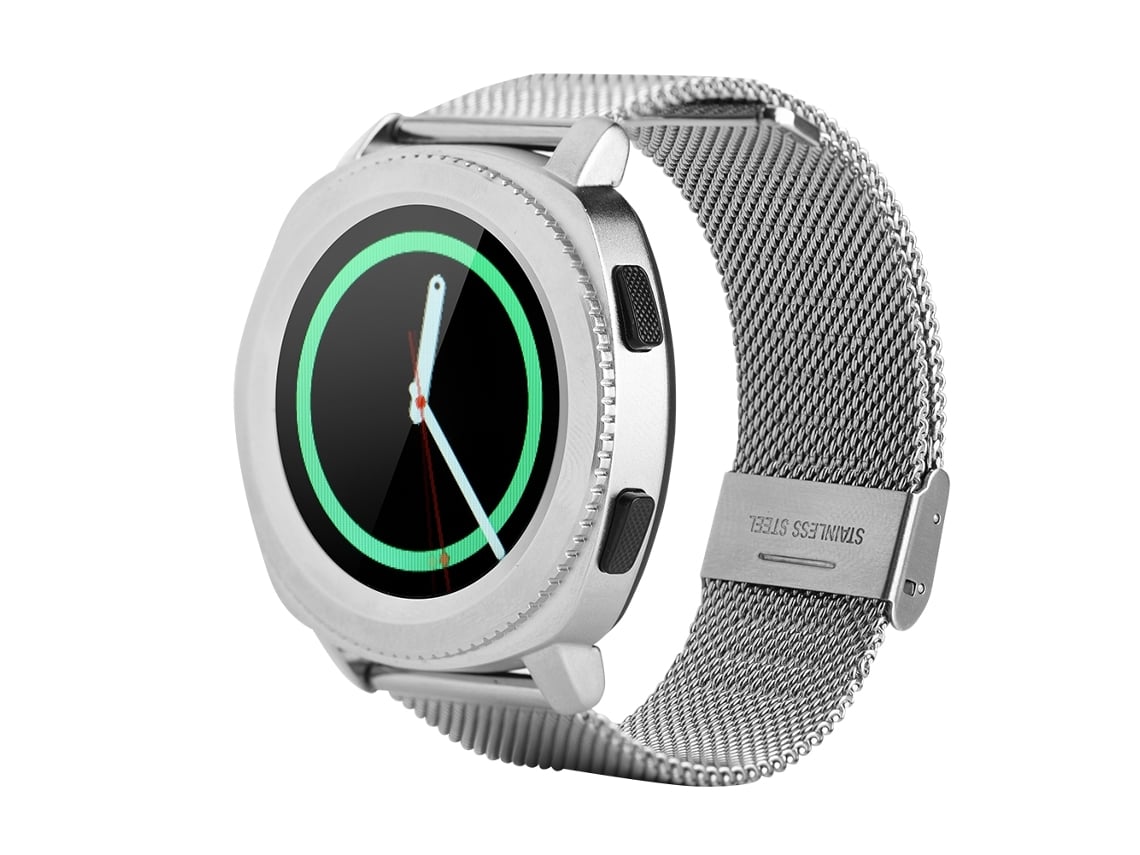 Reloj Inteligente Microwear L2 Con Correa De Acero, Bluetooth, Resistente Al Agua, Monitor De Frecuencia Cardíaca Y Deportivo (plateado)