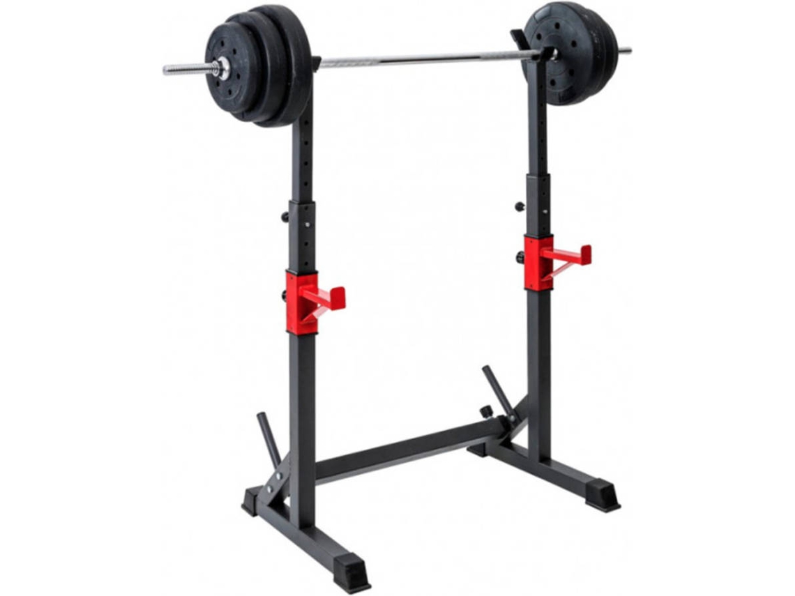 Soporte Ajustable FITNESS TECH Estante de Cuclillas Negro