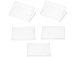 Juego de 5 cajas organizadoras de casetes transparentes con bordes cuadrados, duraderas, Gokoco