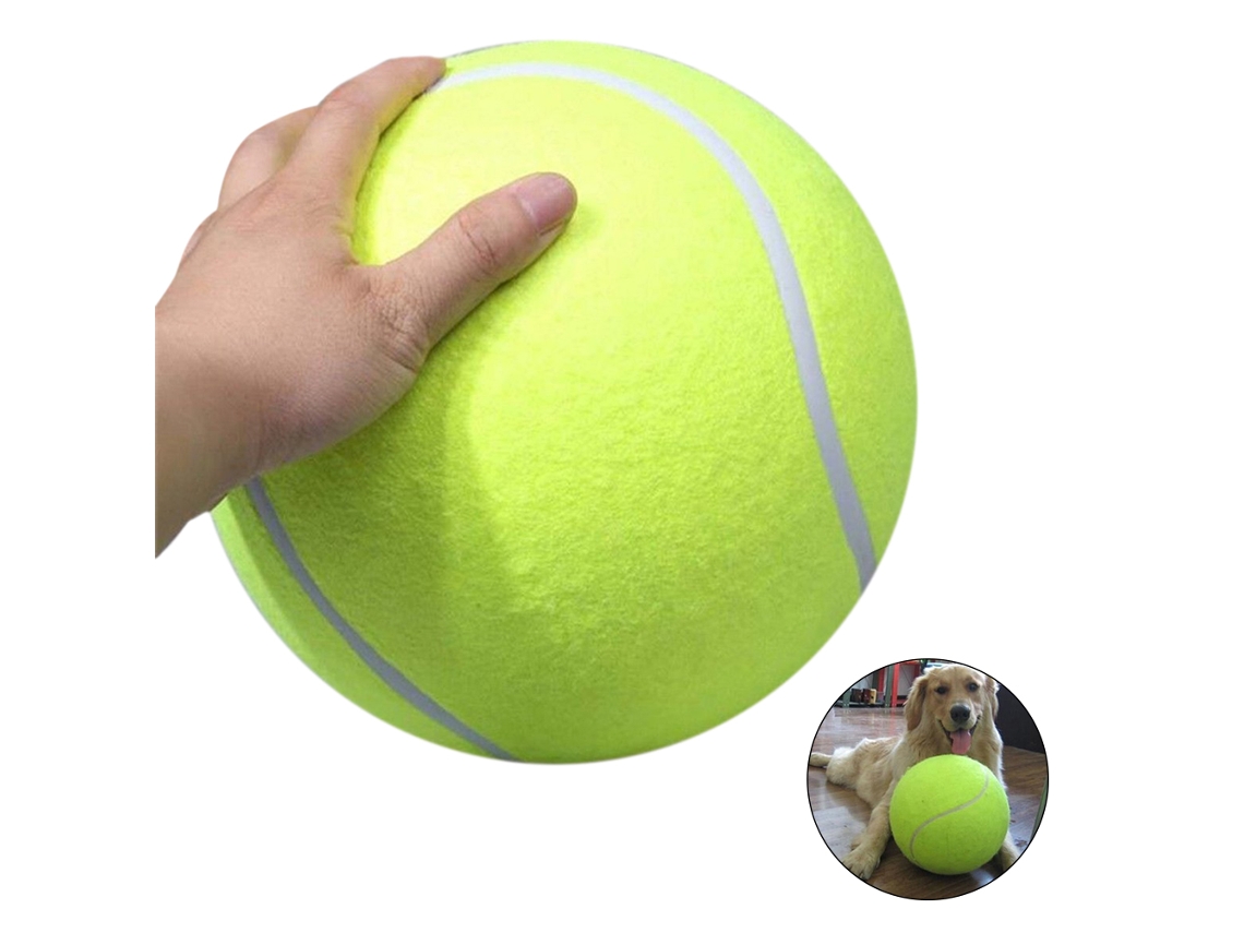 Pelota de tenis inflable para mascotas de 24 cm, masticable.
