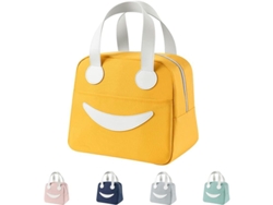 Bonita Bolsa Térmica Para El Almuerzo, Fácil De Limpiar, Adecuada Para Mujeres, Hombres Y Niños, Amarilla.