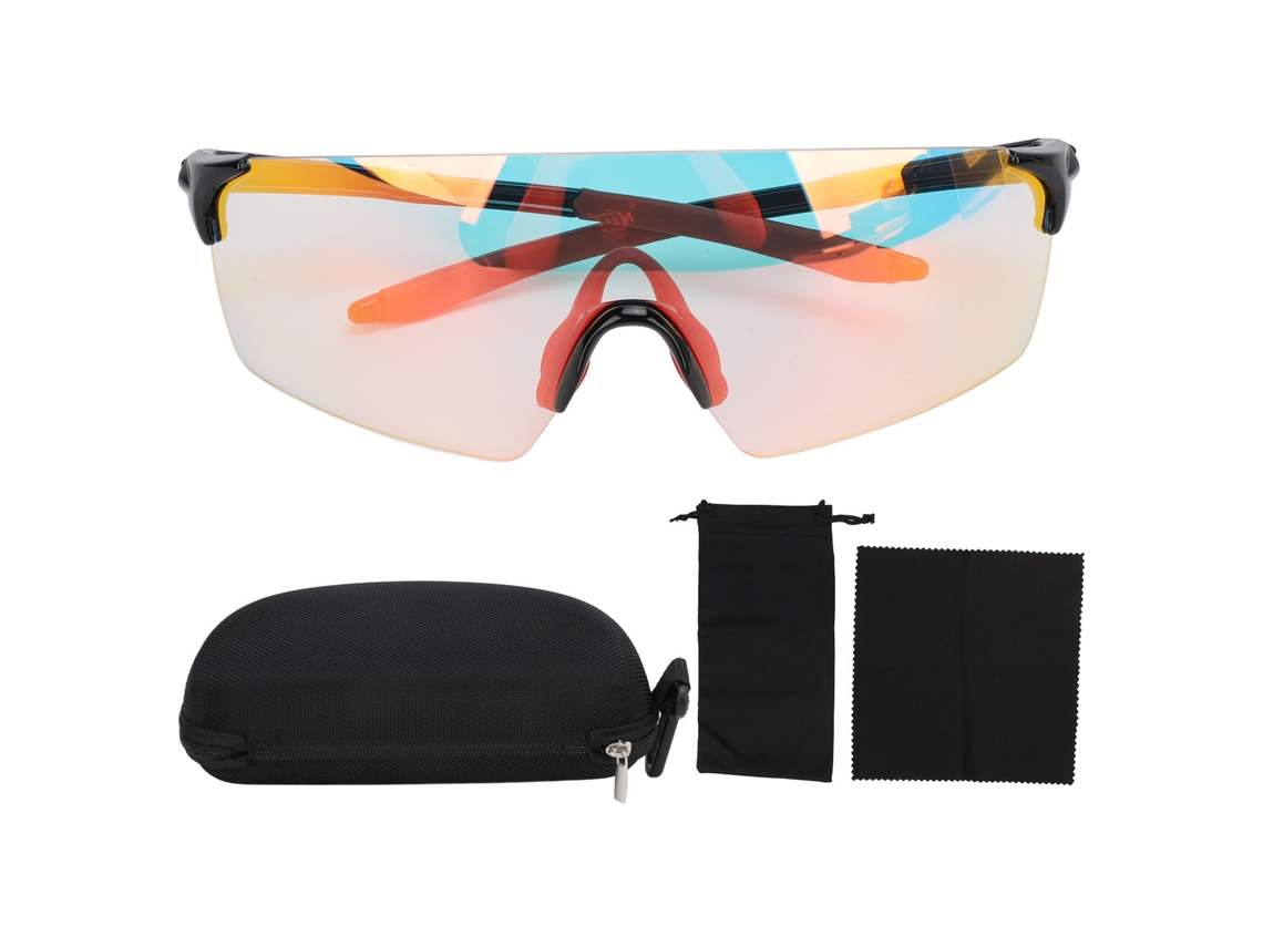 Óculos De Ciclismo Com Lentes Que Mudam De Cor Uv Proof Resistente A Impactos Para Corrida Ciclismo Hiking Quadro Preto Vermelho
