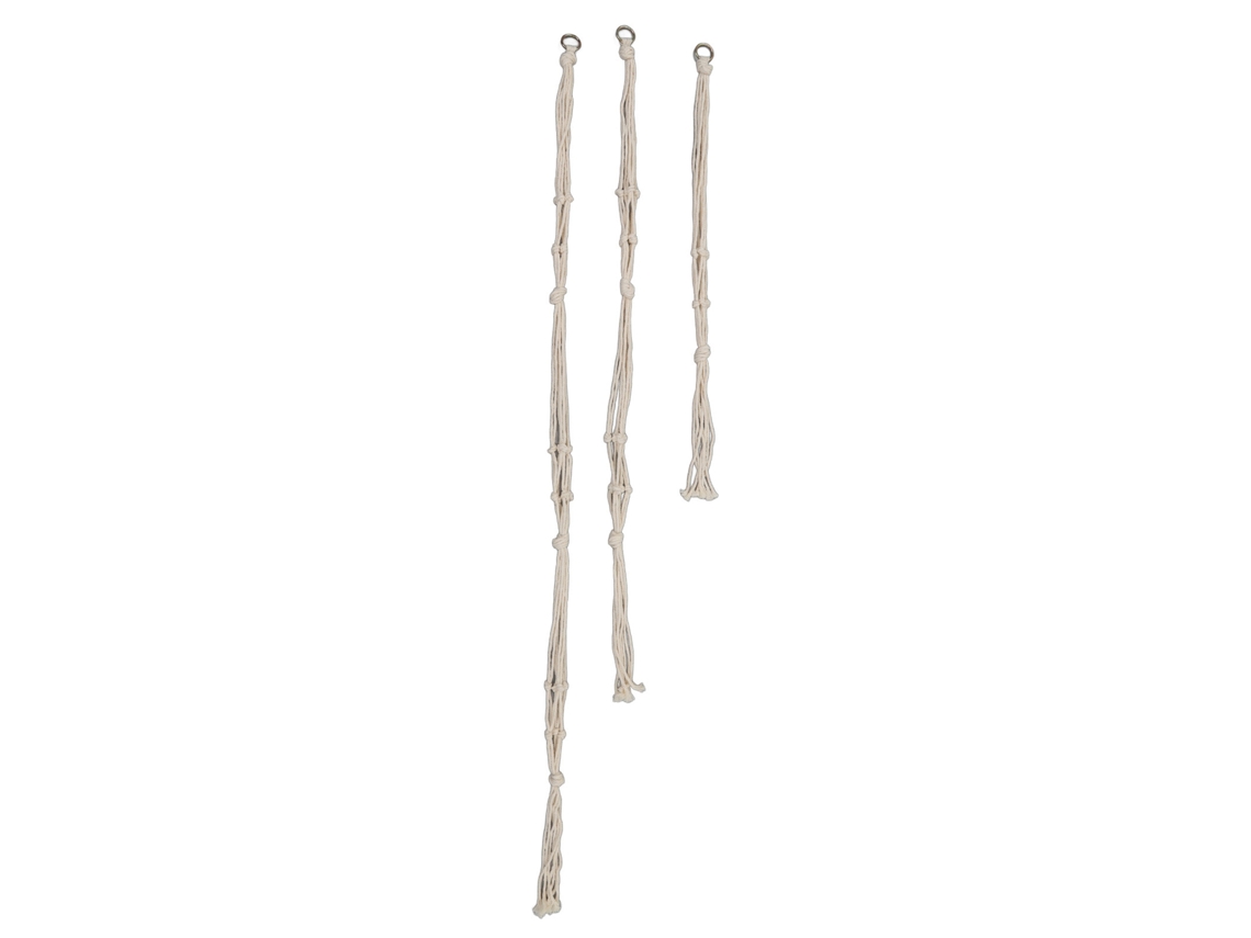3 Soportes Sencillos De Macramé Para Plantas, 3 Niveles, Cesta Colgante Pequeña Y Compacta De Algodón.