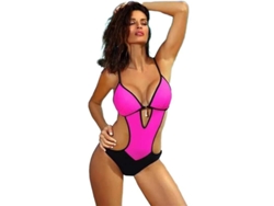 2026-traje De Baño Monokini Para Mujer Mimigo Con Escote En V, Corte Alto Y Detalles De Encaje