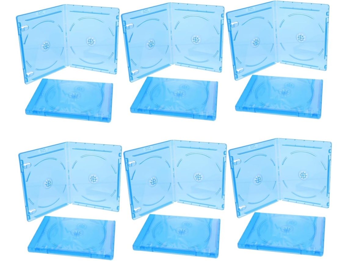 Cajas De Almacenamiento Para Cd, Estuches Protectores Para Dvd, Juego De 12, Plástico Transparente.