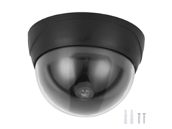 MEOIRUERY Cámara de seguridad domo falsa con luz LED intermitente para una disuasión antirrobo realista. Diseño impermeable para uso en interiores y exteriores 