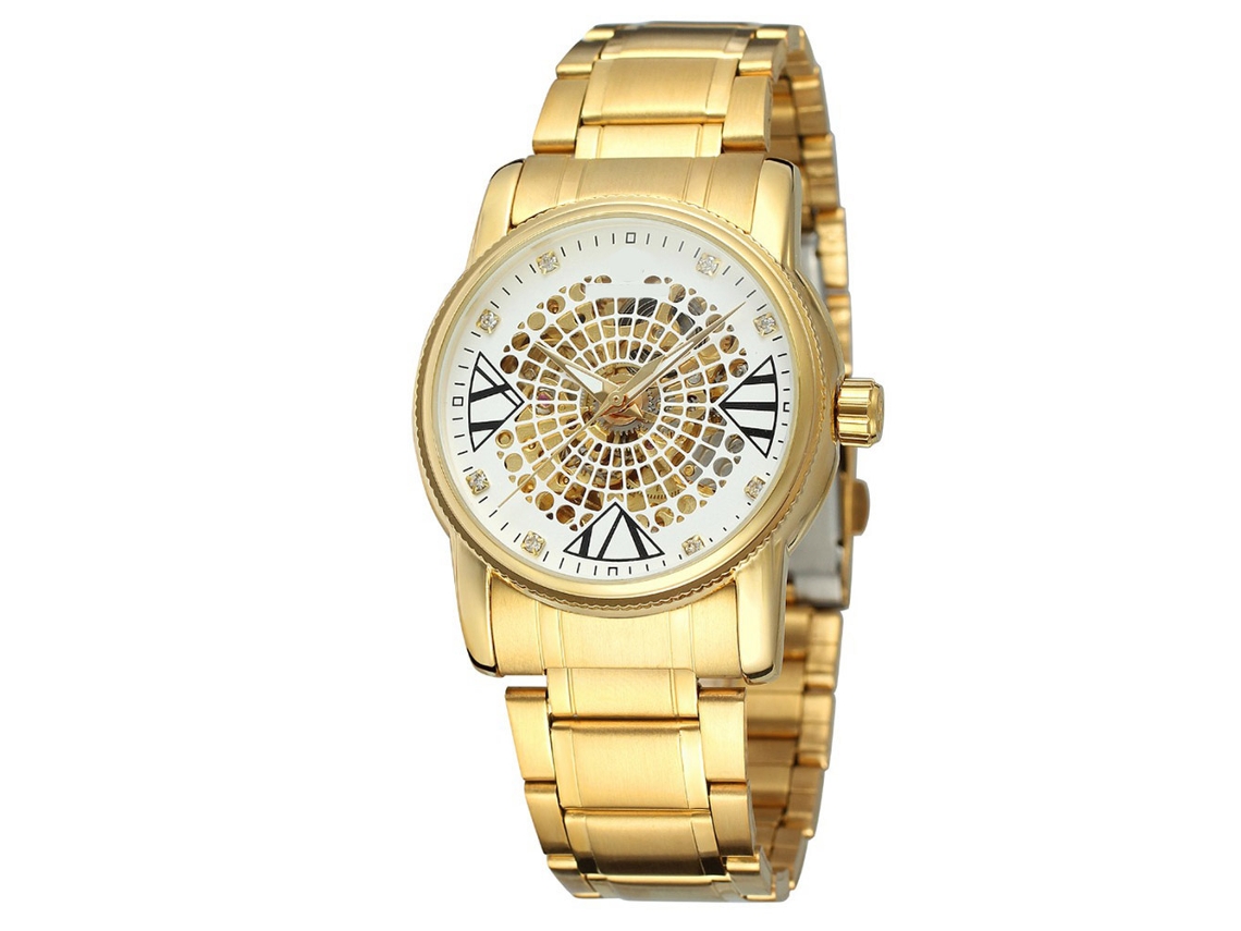 Reloj Automático Mécanico Para Hombre Forsining De Moda Dial Redondo Analógico (blanco)
