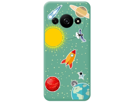 Funda Diseño Espacio para Xiaomi Redmi A3 TUMUNDOSMARTPHONE Silicona Líquida Verde