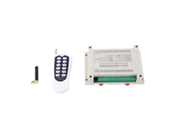 Sistema De Control Remoto Inalámbrico De 12 Canales Con Receptor Y Transmisor De Relé De 10 A, 433 Mhz, Cc 12 V-36 V.
