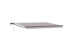 Vidaxl Toldo Manual Retráctil Con Leds Gris Claro Y Antracita 5 X 3 M