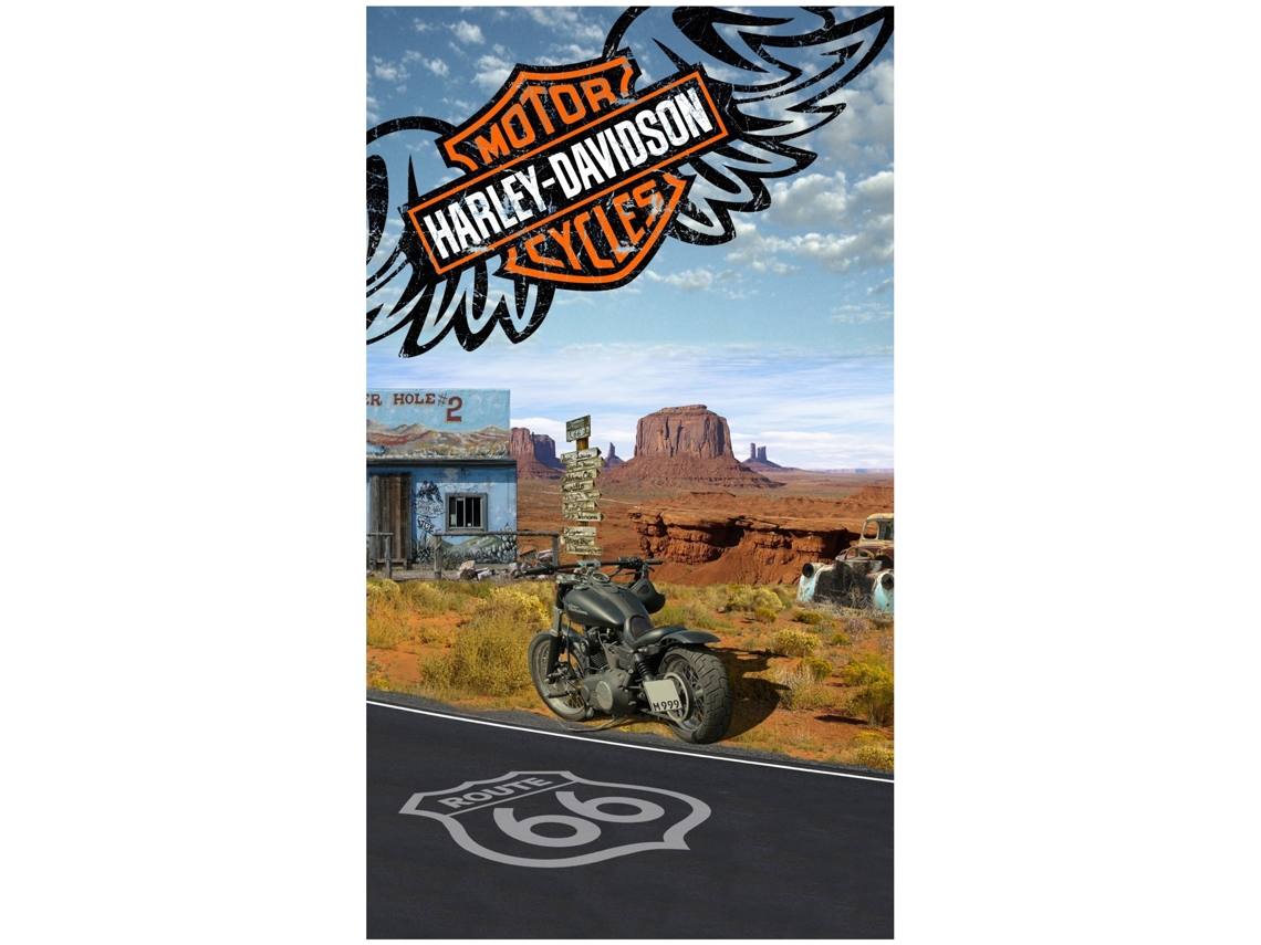 Toalla De Playa De Microfibra Harley Davidson En La Route 66