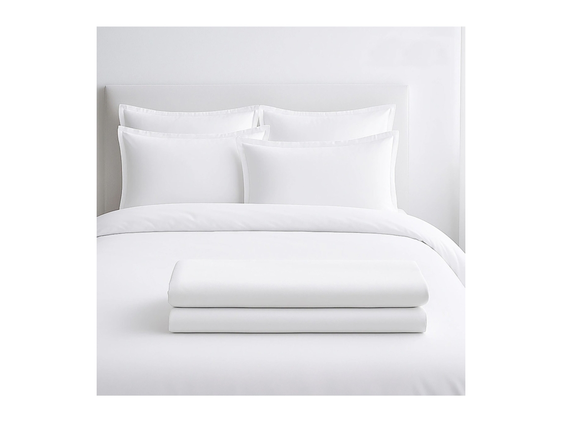 Funda Nórdica Hotel Algodón Poli 144h | 1 Ud. Cama 80/90 (160x250 Cm) Blanco