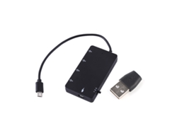 Concentrador Micro Usb Con 4 Puertos Usb 2.0 Y Adaptador Otg Con Función De Carga Para Smartphones Y Tabletas.