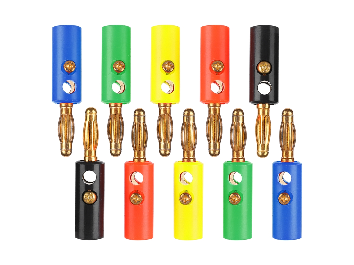 2 Juegos De Linternas Con Conector Banana U54 De 4 Mm Con Tornillos - Dorado, Rojo, Negro, Amarillo, Verde, Azul