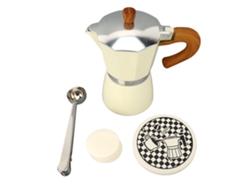 Cafetera de cocina de aleación de aluminio de 300 ml, apta para cocinas de inducción y gas.