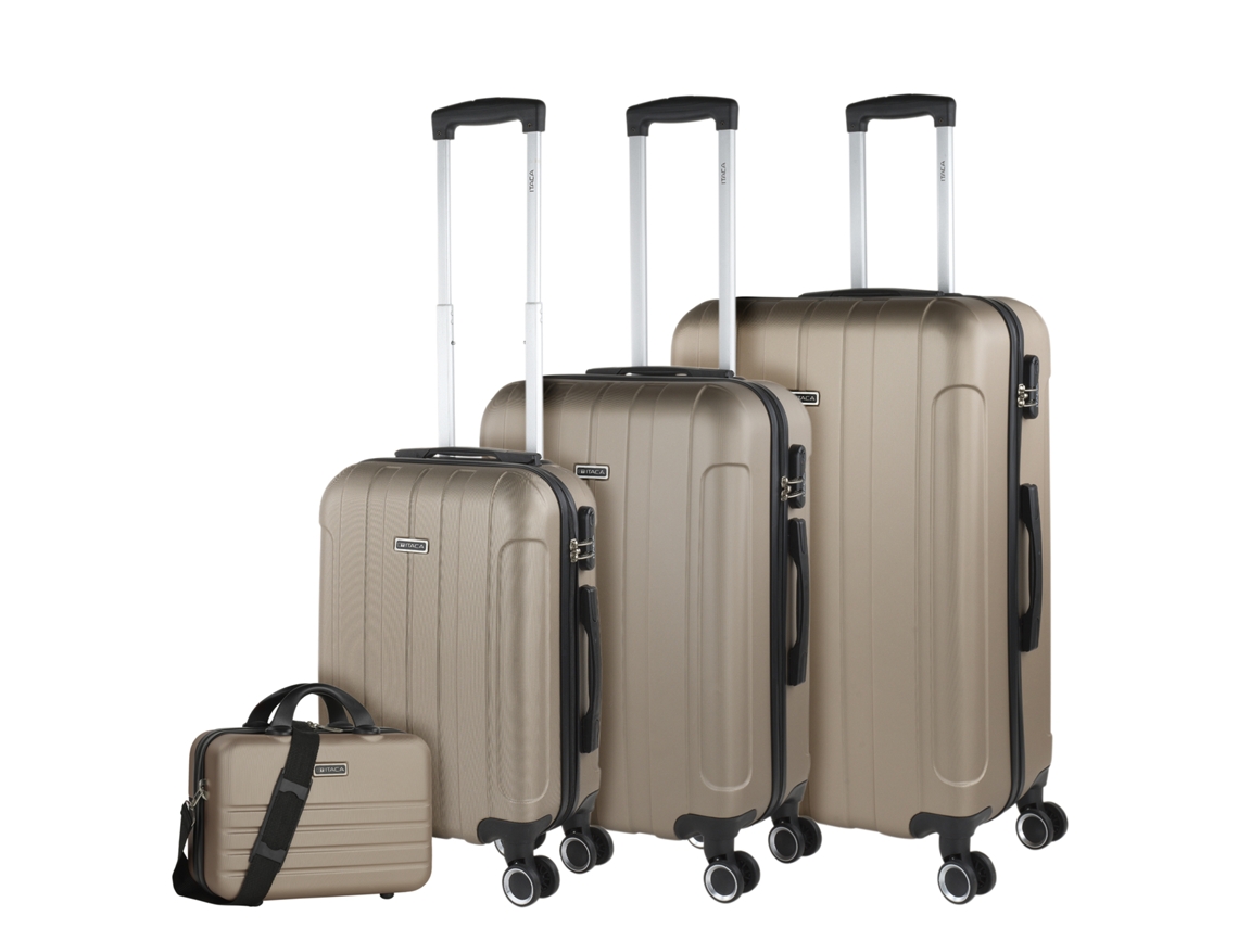 Juego De Maletas Rígidas Abs ITACA Havel champagne (48X73x28 Cm)