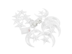 2026-luz De Cadena Con Estrellas Y Lunas 3.3yd 126led Para Ramadán, Bodas, Fiestas Y Decoración De Hogar Jardín