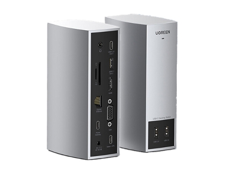 Adaptador UGREEN 60345 Cm268 11In1 Tipo-C a Aux 3.5Mm HDMI/Vga 1000Mbps Usb3.1 Pd DC5Vï¼ 2A 2Usb3.0 Antideslizante para Huawei Mate40/P50 S20
