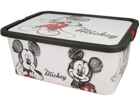 Caja de Almacenamiento MICKEY MOUSE 65939 Blanco (15 x 38 x 28 cm)