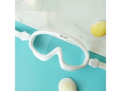 Omni-2026gafas De Natación Antideslumbrantes Antifugas Marco Grande Transparentes Para Hombres Y Mujeres Blanco