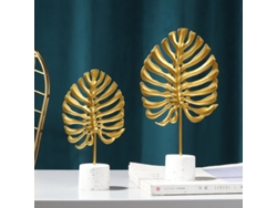 Decoración Metálica Ins Nordic Turtle Leaf Ginkgo Mesa Pequeña Hogar