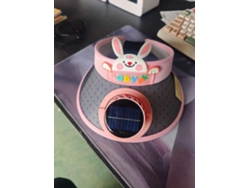 (conejo Rosa) Sombrero Con Ventilador Solar Para Viajes Al Aire Libre Y Ciclismo - Sombrero De Protección Solar