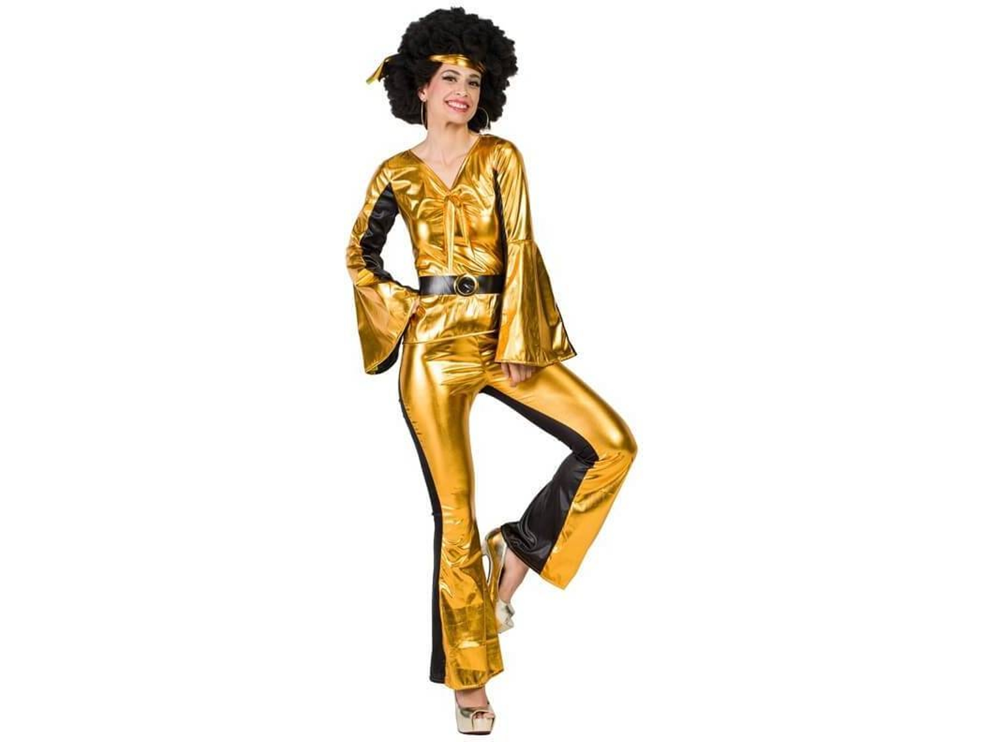 Disfraz de Mujer DISFRAZZES Disco Dorado (Talla: M/L)
