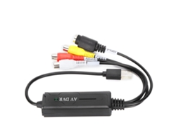 Placa De Captura De Vídeo Usb2.0 Adaptador Conversor Digital Vcr Para Win10/8/7 Com Entradas Av E S